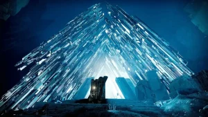 Mysterious glowing crystal vault entrance representing the Gaming Vault concept.