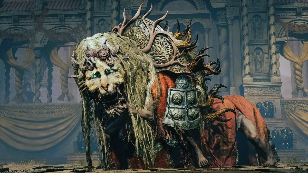 Divine Beast Dancing Lion, a magical lion-like enemy in Elden Ring’s Shadow of the Erdtree expansion