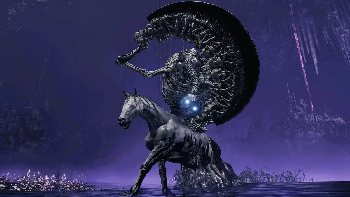 Putrescent Knight, a decaying Elden Ring DLC boss, in Shadow of the Erdtree